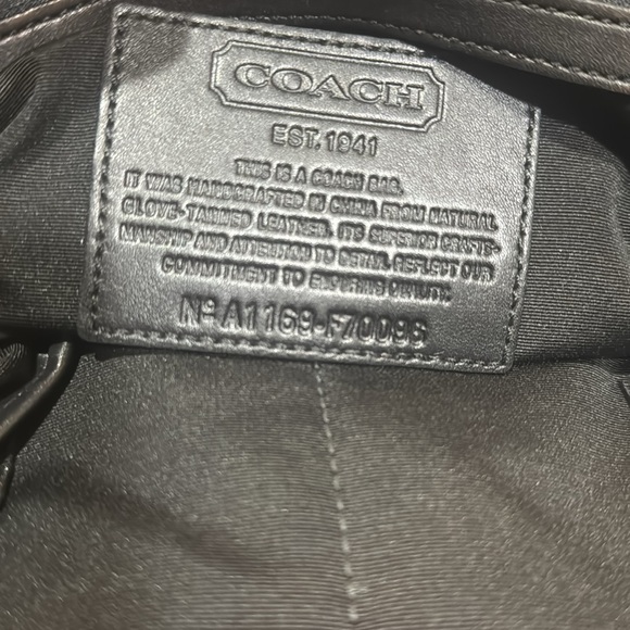 Coach Men's Black Leather Satchel Briefcase Laptop Bag - Picture 9 of 9